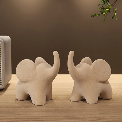 Eclectic Elephant Resin Figurines
