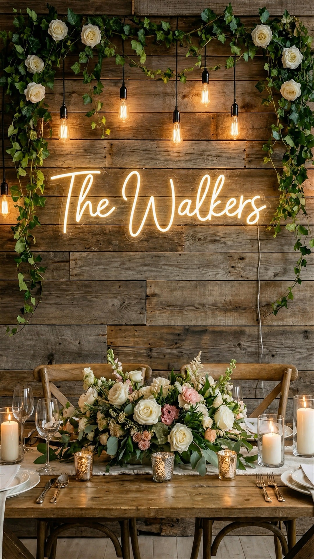 Custom LED Neon Sign for Weddings & Anniversaries | Personalized Text