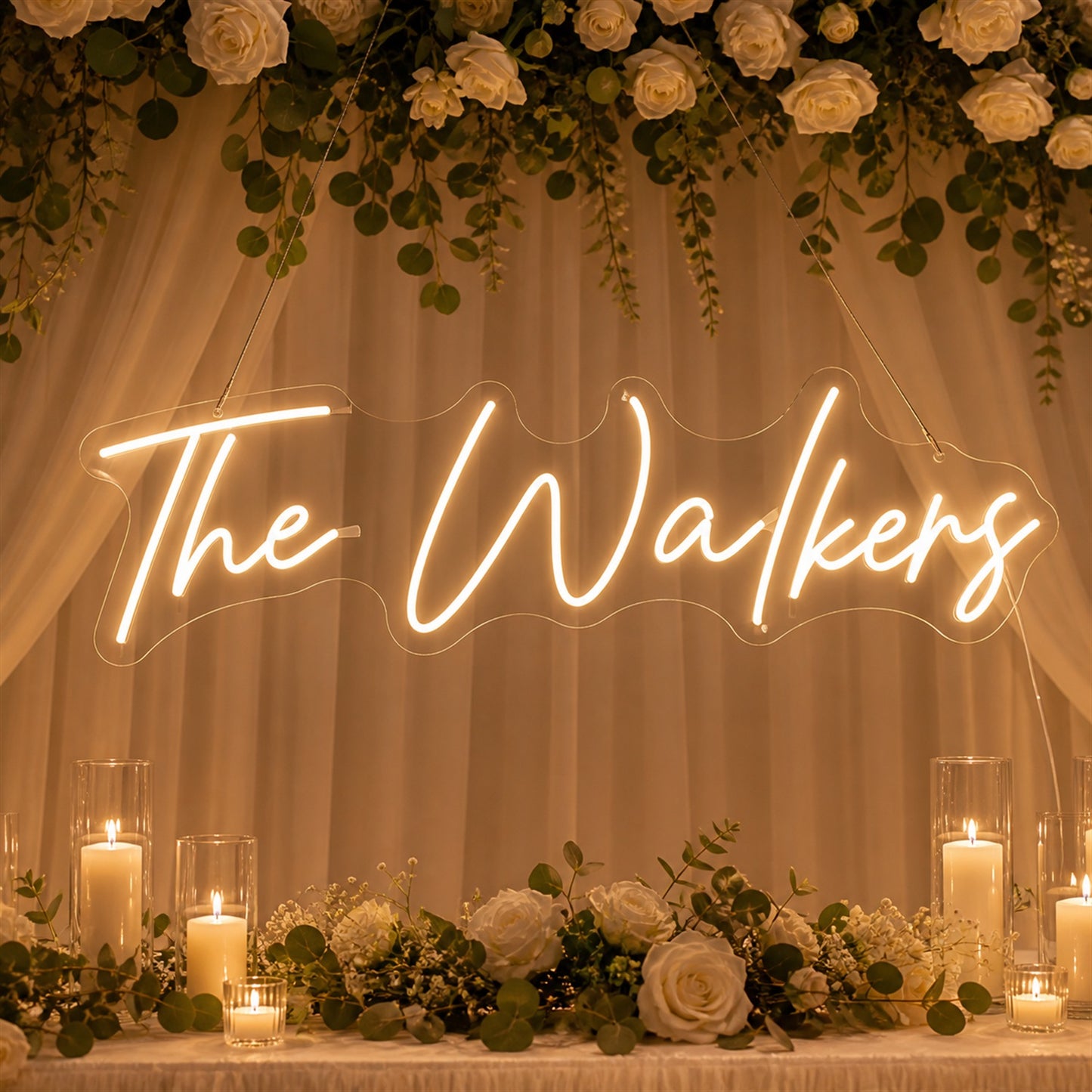 Custom LED Neon Sign for Weddings & Anniversaries | Personalized Text
