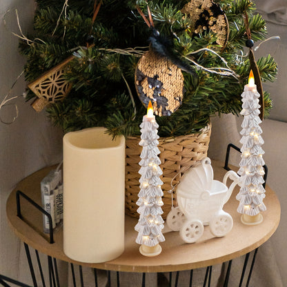 LED Christmas Tree Candle Lights | Countertop Display with Remote Control