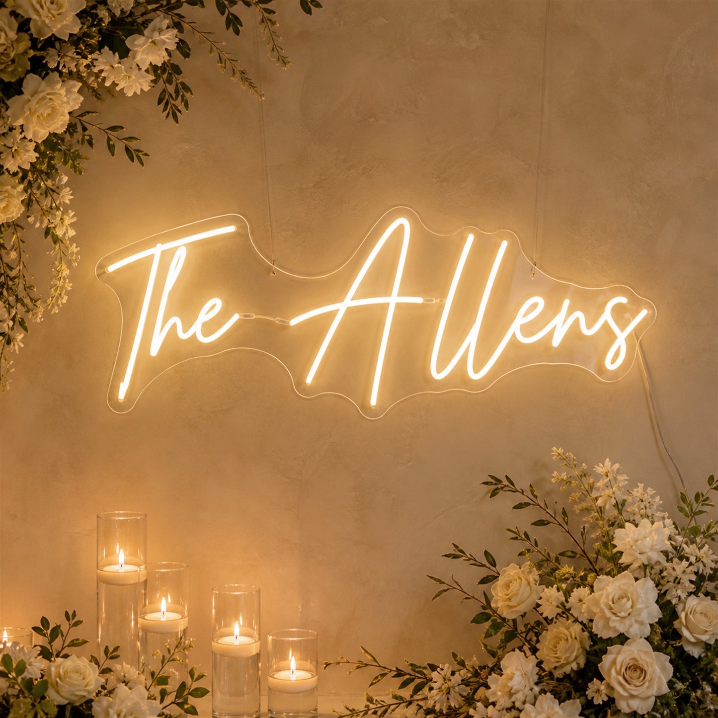 Customizable Wedding Neon Sign | Personalized LED Names, Initials or Text