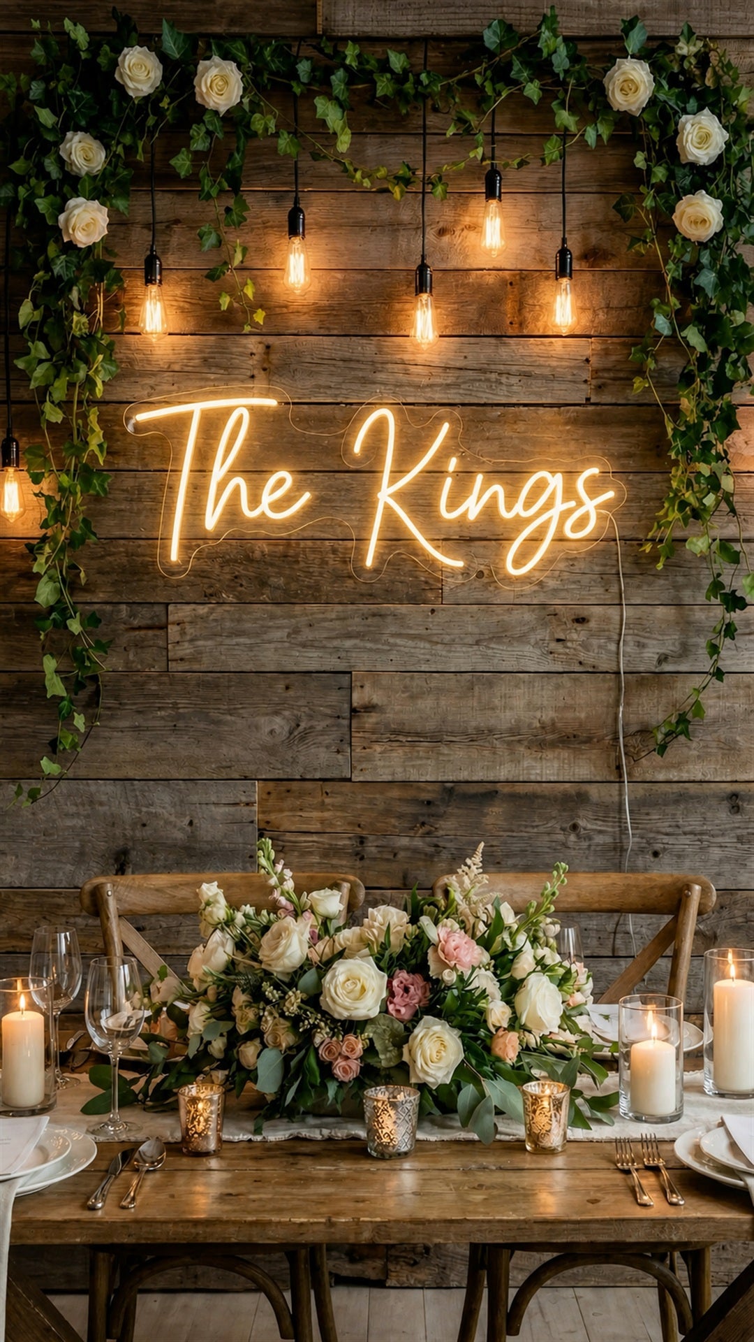 Custom Wedding Neon Sign | Personalized LED Lettering with Your Own Message