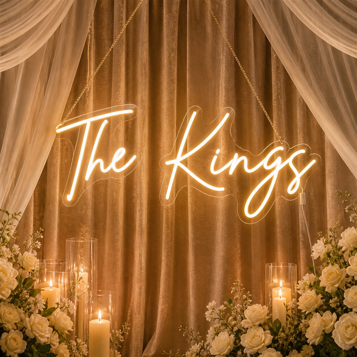 Custom Wedding Neon Sign | Personalized LED Lettering with Your Own Message