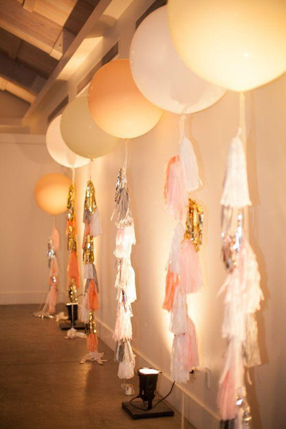 36in Giant Balloon, Jumbo Balloon with Tassels for Wedding Party Event Birthday Decorations(10 Pack) - If you say i do