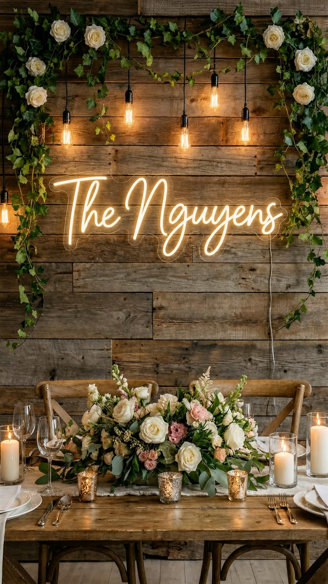 Personalized Wedding LED Neon Sign | Custom Wording for Your Big Day