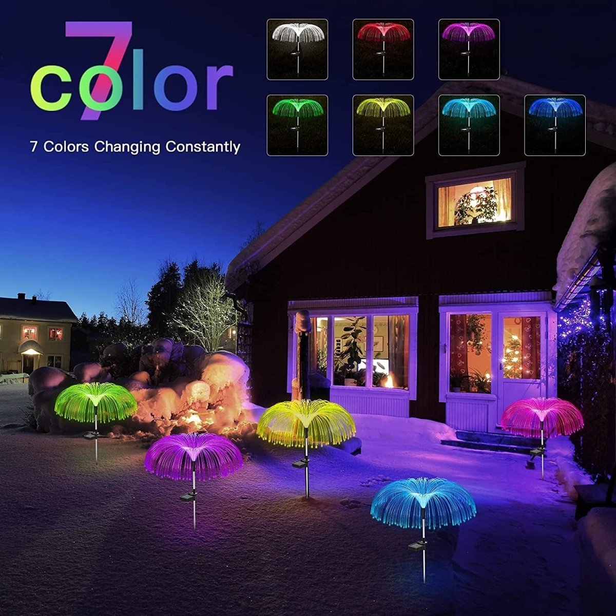 5 PCS Solar Garden Jellyfish Lights / Decorate your garden