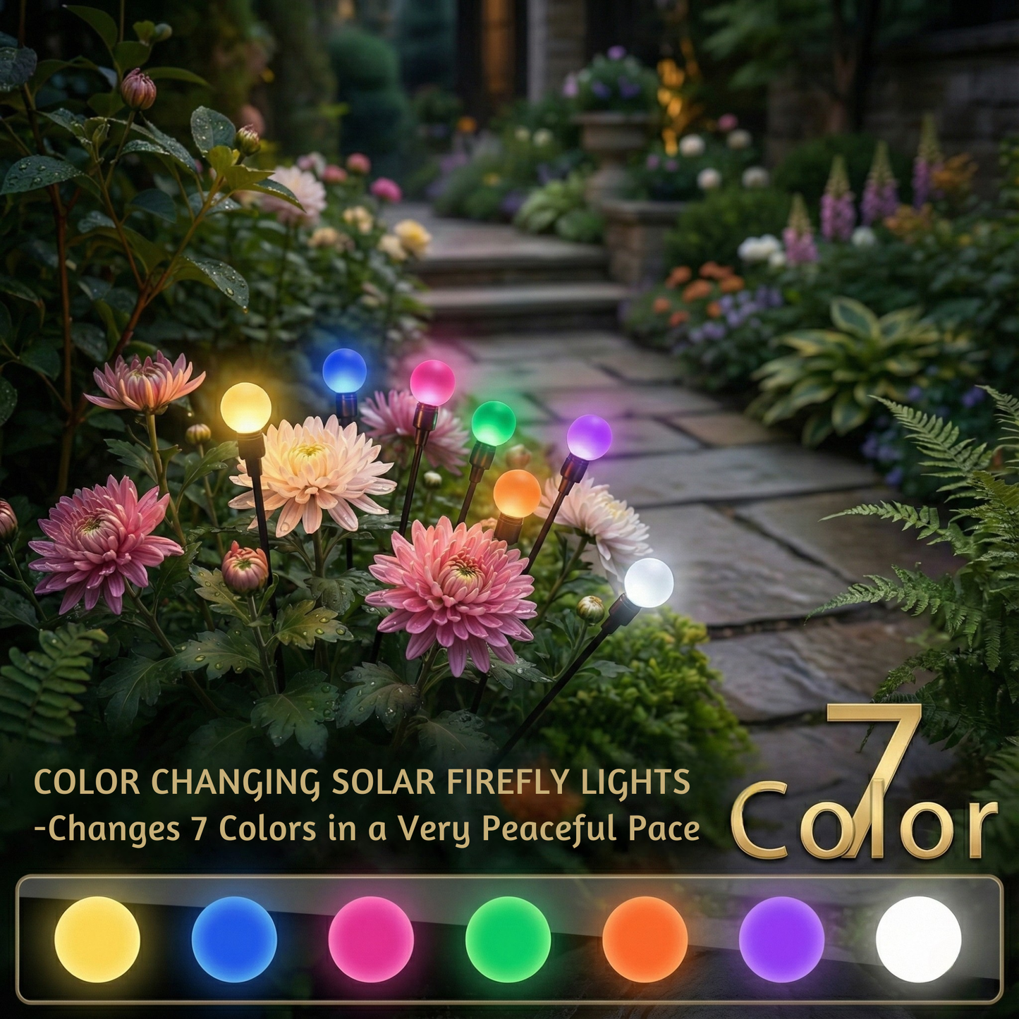 Solar Firefly Garden Lights