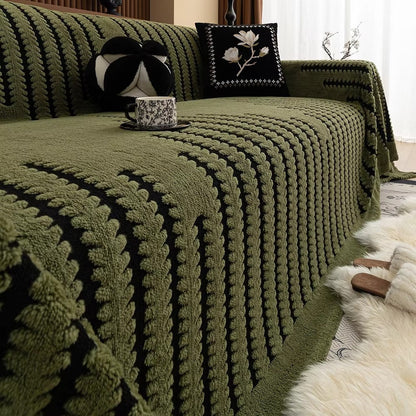 Heritage Plush Tufted Sofa Cover