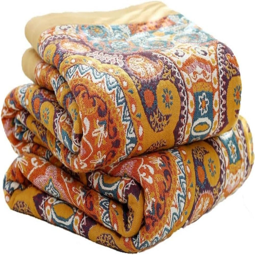 Sunrise Boho Reversible Cotton Blanket