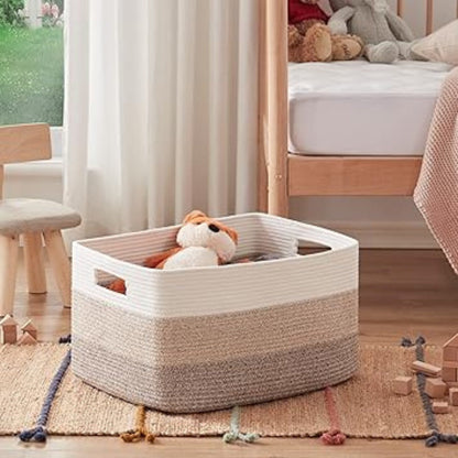 Woven Cotton Rope Storage Basket