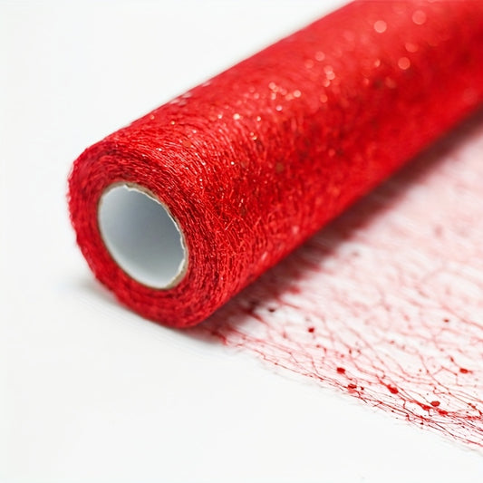 Ideal for Wedding Decorations, This Roll of Sparkling Rose Golden Tulle Measures 354 Inches Long