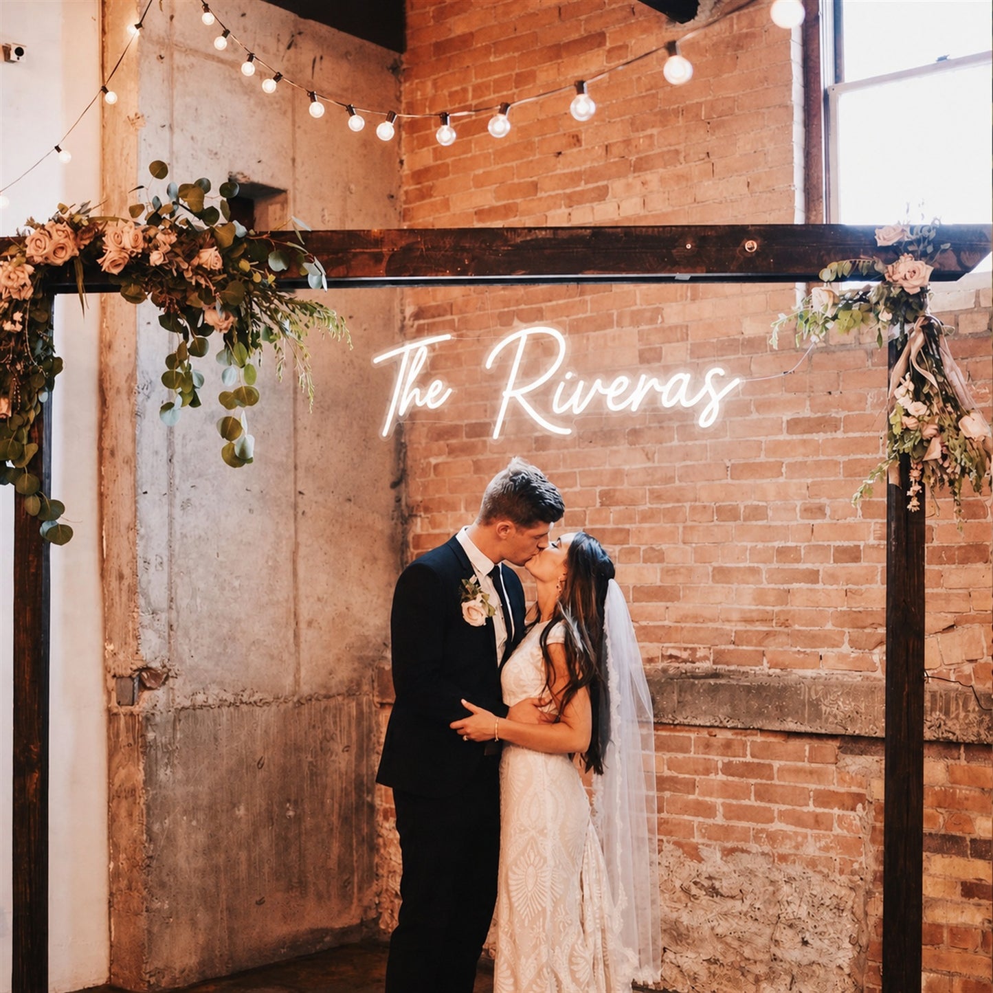 Custom Wedding Reception Neon Sign | Personalized LED Lounge Area Decor