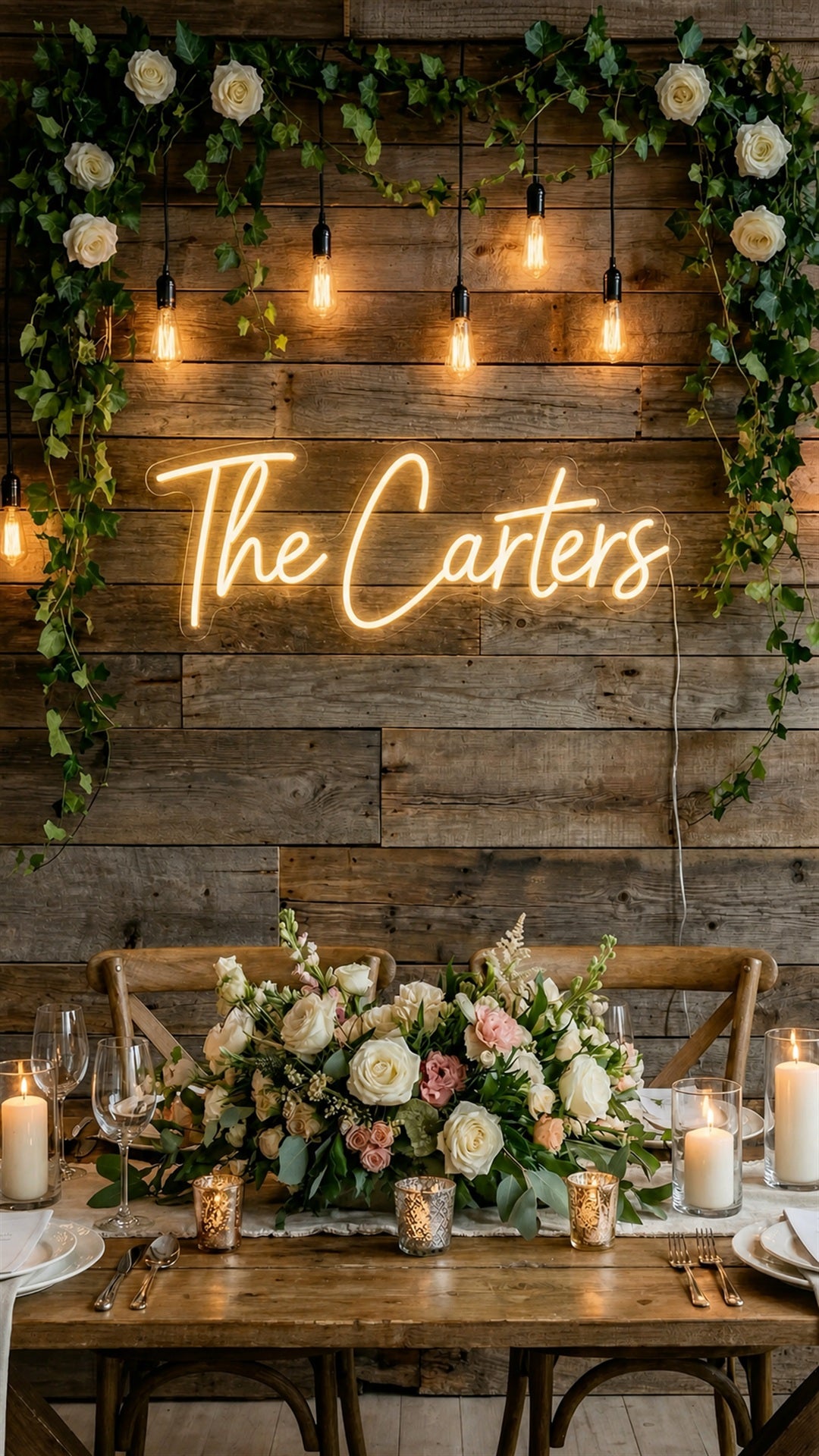 Personalized Custom Neon Sign | LED Wedding Decor Made Around Your Message