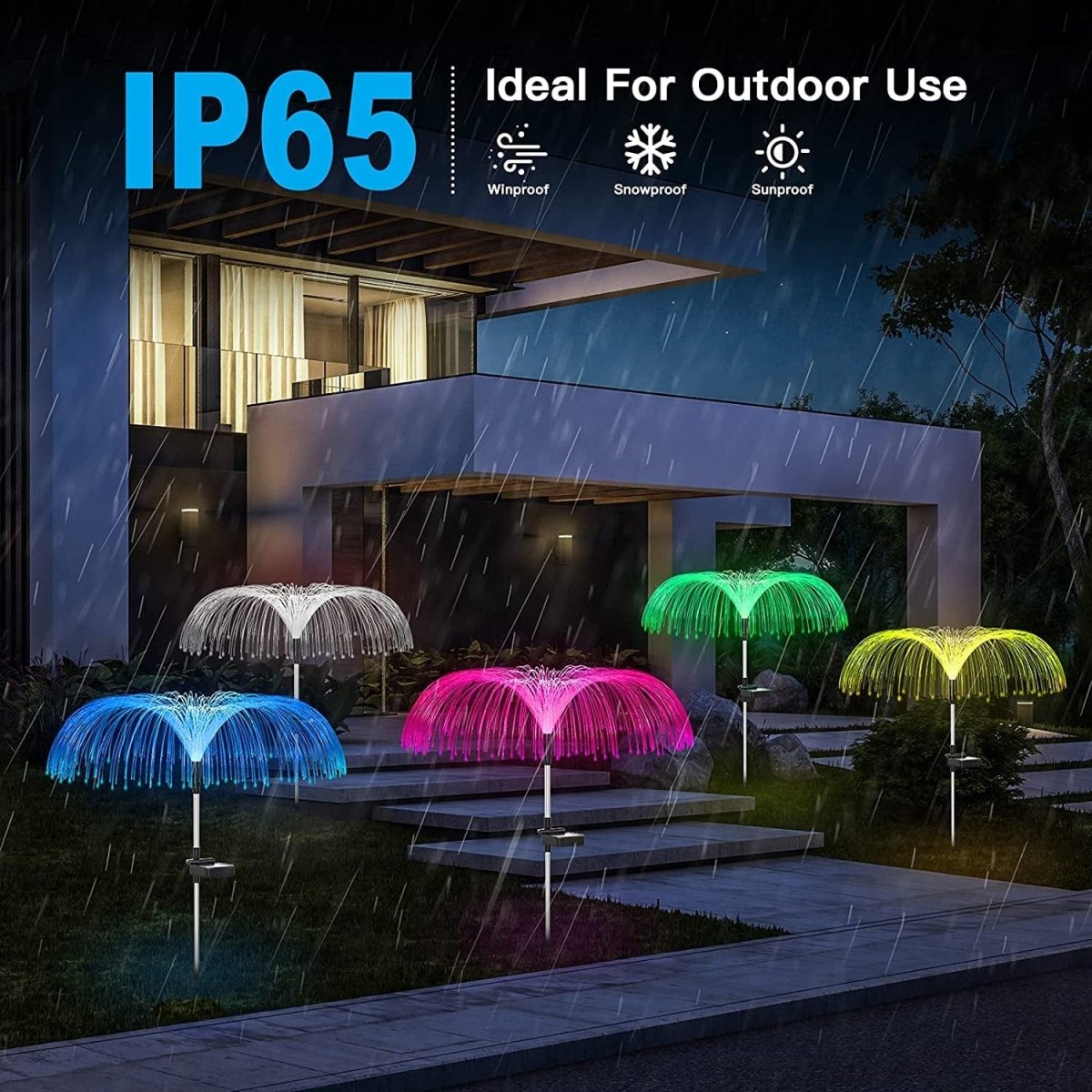 5 PCS Solar Garden Jellyfish Lights / Decorate your garden