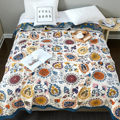 Breathable Cotton Gauze Coverlet