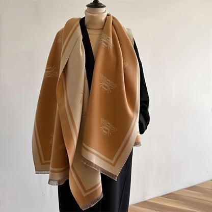 Nuvia Bee Pattern Winter Scarf