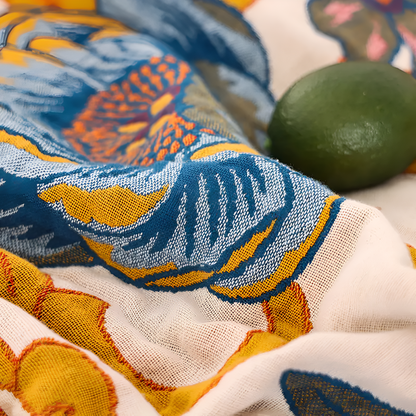 Soft Reversible Floral Cotton Blanket