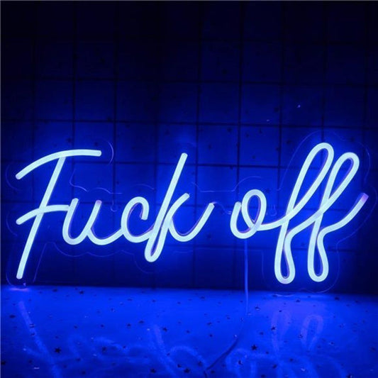 Bold Blue Neon Sign / Funny Attitude Wall Light for Room, Bar & Aesthetic Decor