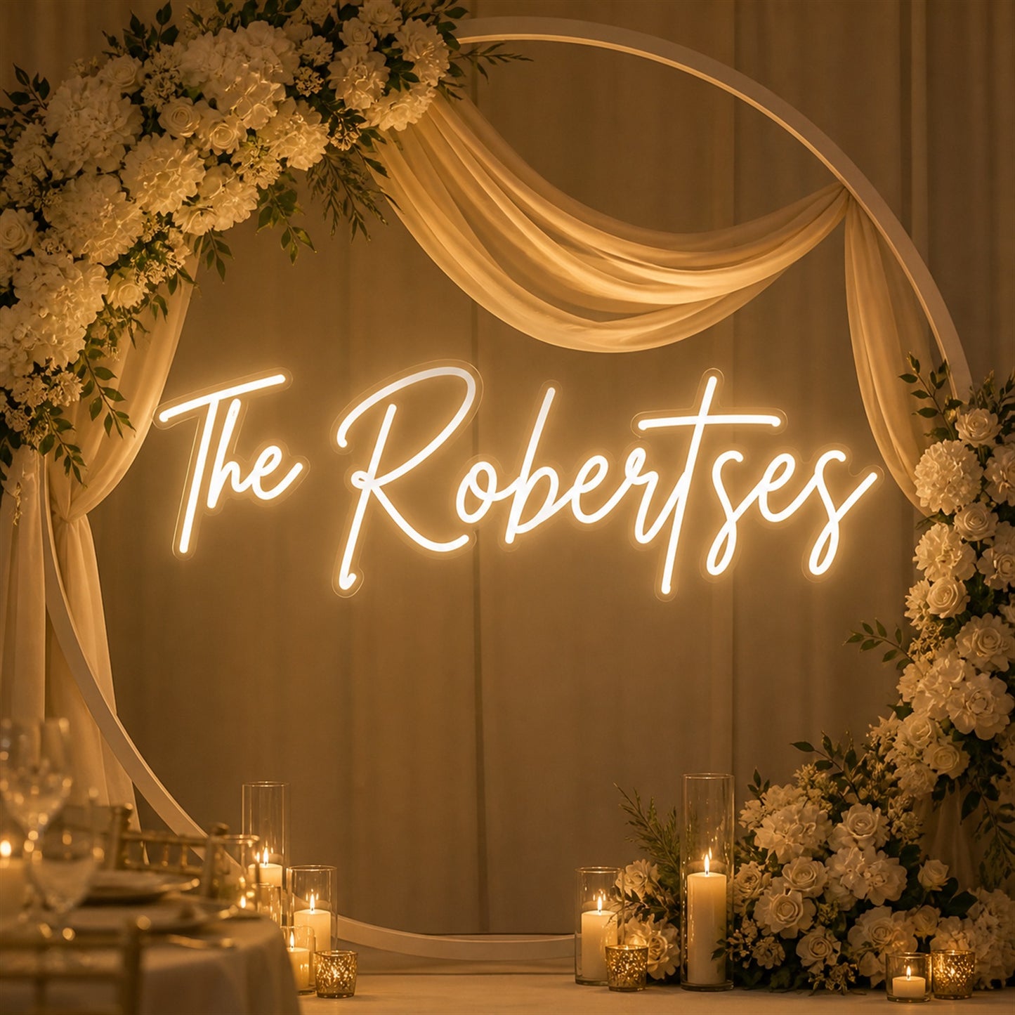 Custom Neon Signs for Weddings | Personalized LED Names, Quotes & Text