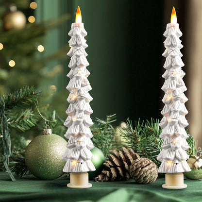 LED Christmas Tree Candle Lights | Countertop Display with Remote Control