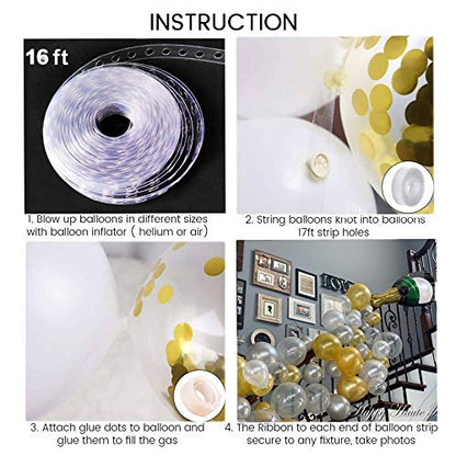 88 PCS Gold Silver Champagne Bottle Balloon Kit for Wedding and Bridal Shower