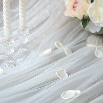 300pcs Silk Rose Petals Ivory Flower Petals for Wedding Flower Girl Basket White Aisle Scatter Dinner Table Centerpieces