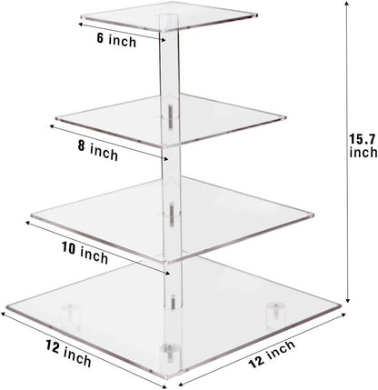 LED Cupcake Stand / Elegant Acrylic Display Tower for Birthdays, Weddings & Events - Lasercutwraps Shop