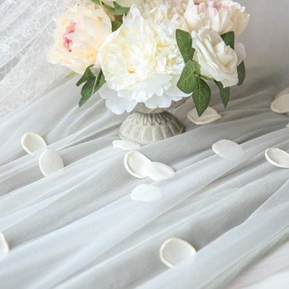 300pcs Silk Rose Petals Ivory Flower Petals for Wedding Flower Girl Basket White Aisle Scatter Dinner Table Centerpieces