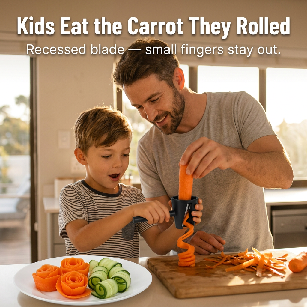 BloomCurl™ — Roll Carrots Into Restaurant-Style Roses in Under 60 Seconds