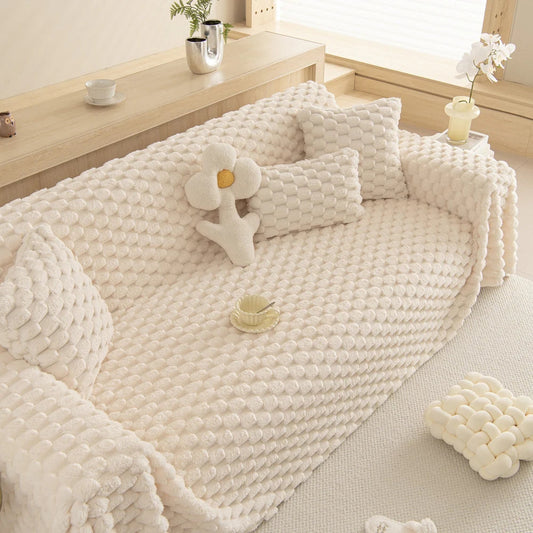 Tufted Rabbit Faux Sofa Cover