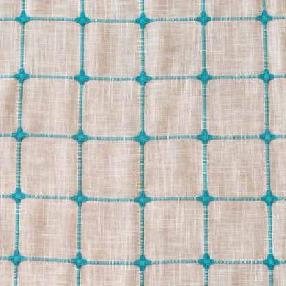 Turquoise Lattice Boho Tassel Curtain