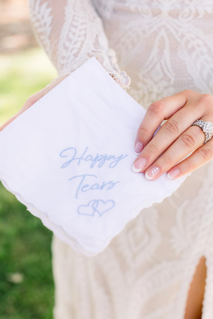 Mother Of The Bride Gifts Something Blue For Bride On Wedding Day Handkerchief
