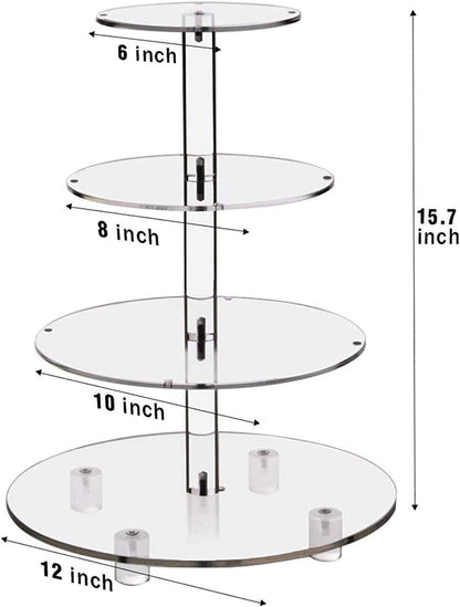 LED Cupcake Stand / Elegant Acrylic Display Tower for Birthdays, Weddings & Events - Lasercutwraps Shop