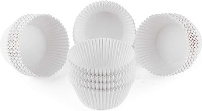 500pcs Standard White Cupcake Liners, No Smell, Food Grade & Grease-Proof Baking Cups Paper