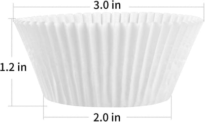 500pcs Standard White Cupcake Liners, No Smell, Food Grade & Grease-Proof Baking Cups Paper