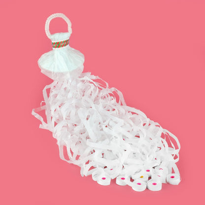 No Mess Streamers Poppers, White Hand Throw No Mess Paper Crackers for Wedding Send off ideas - Lasercutwraps Shop