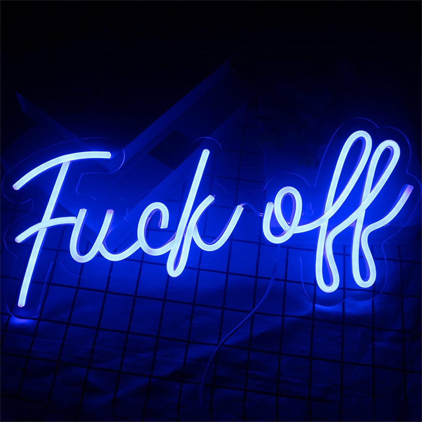 Bold Blue Neon Sign / Funny Attitude Wall Light for Room, Bar & Aesthetic Decor