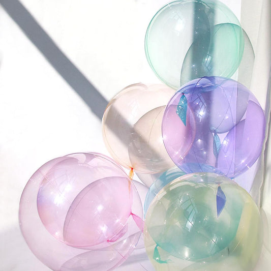 Luxury Crystal Clear Bobo Balloons / Transparent Wedding Birthday Event Balloon Decor