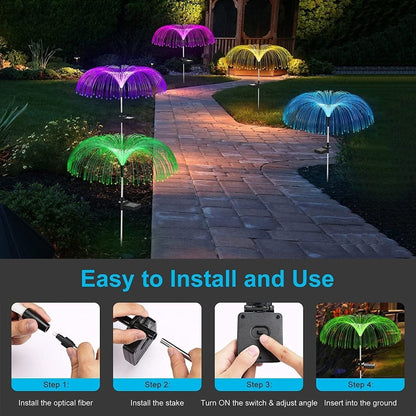5 PCS Solar Garden Jellyfish Lights / Decorate your garden