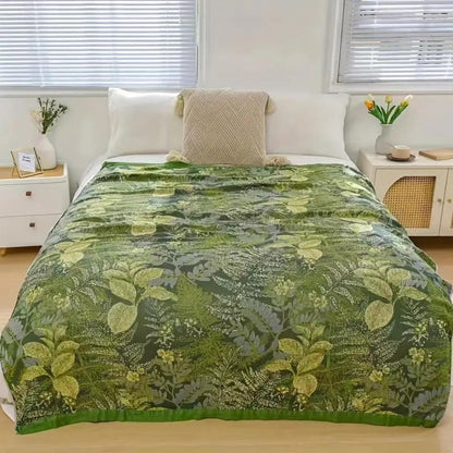 Verdant Leaf Bamboo Fiber Cooling Quilt