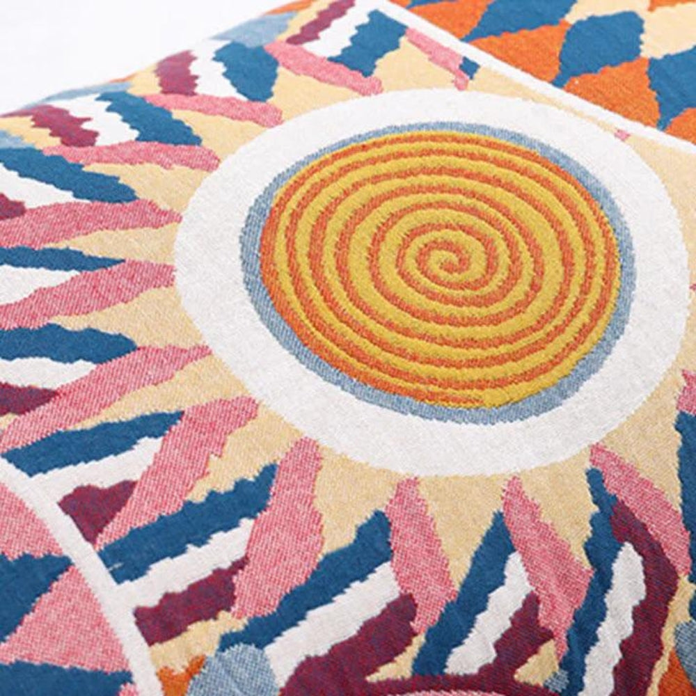 Nordic Sunburst Button Cotton Pillowcases (2pcs)