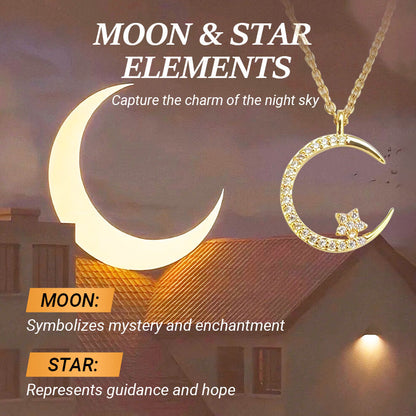 Bright Night: Moon Star Necklace