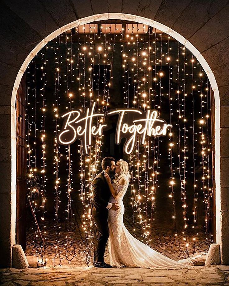 Better Together Neon Sign – Romantic Wedding LED Light for Backdrop & Reception Decor