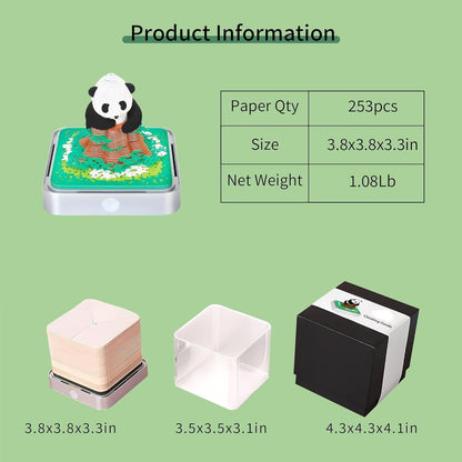 2024 3D Art Climbing Panda Calendar Memo Pad / Tear Away Paper Carving Sticky Note - Lasercutwraps Shop