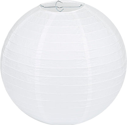 12 Inch White Round Paper Lanterns (10 Pack)