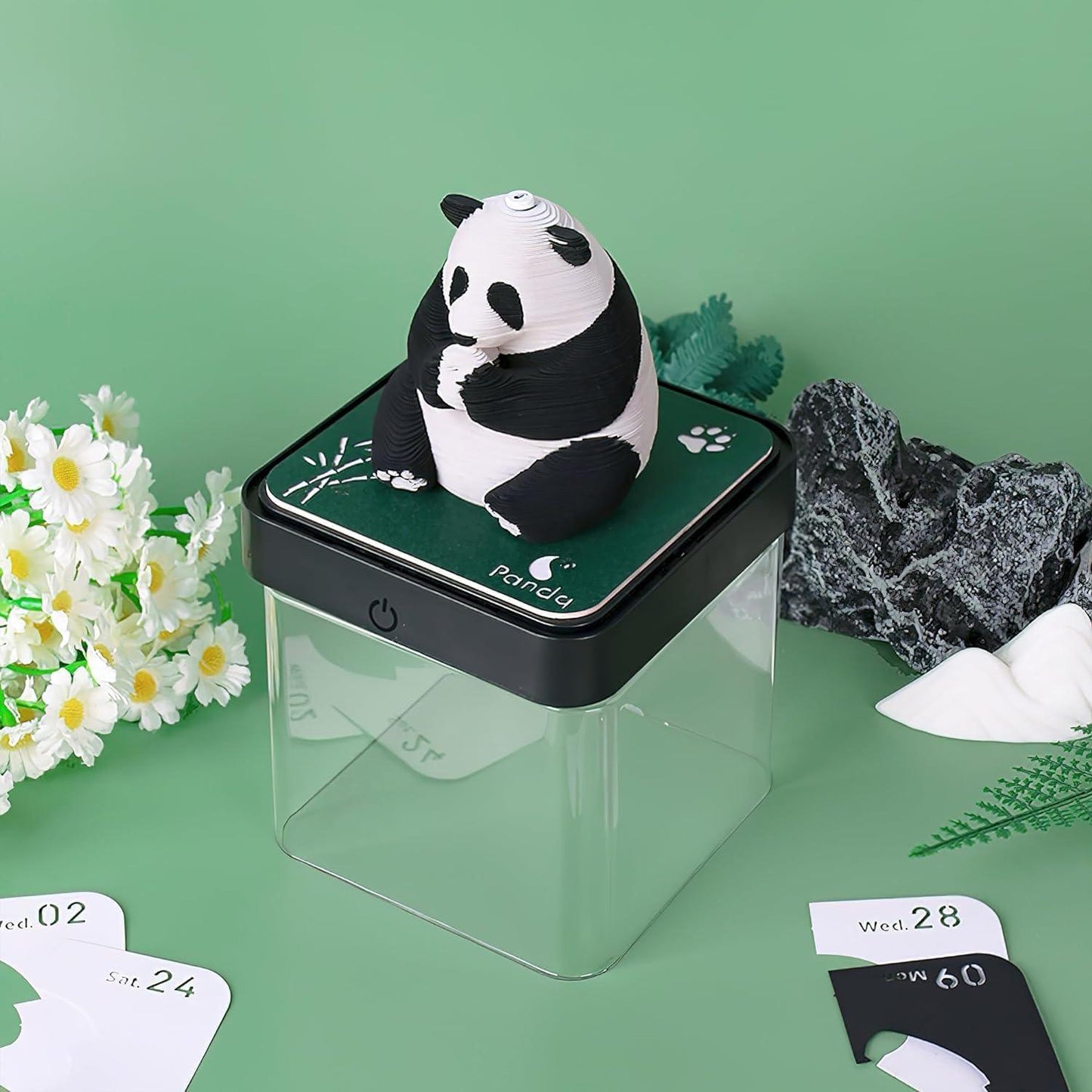 2024 3D Art Big Panda Calendar Memo Pad - Rip Away Paper Carving Sticky Note - Lasercutwraps Shop