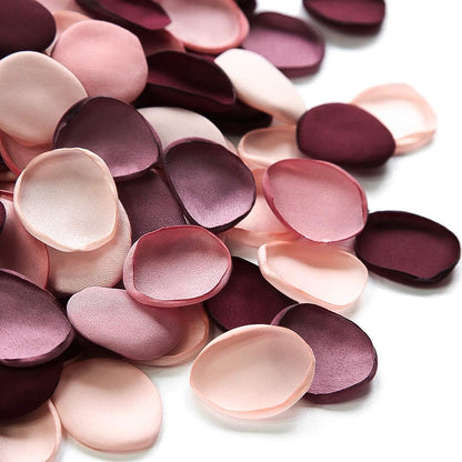 300pcs Silk Rose Petals Burgundy Maroon Flower Petals for Wedding Flower Girl Basket Aisle Scatter Dinner Table Centerpieces