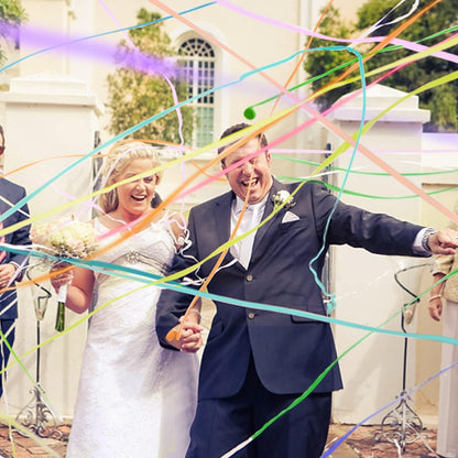 No Mess Streamers Poppers, White Hand Throw No Mess Paper Crackers for Wedding Send off ideas - Lasercutwraps Shop