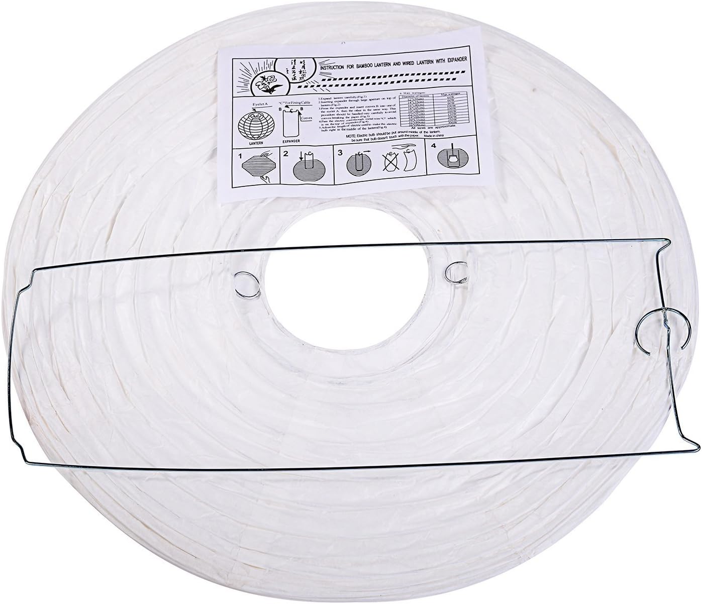 12 Inch White Round Paper Lanterns (10 Pack)