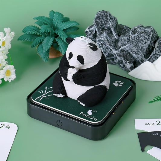2024 3D Art Big Panda Calendar Memo Pad - Rip Away Paper Carving Sticky Note - Lasercutwraps Shop